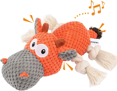 IOKHEIRA Indestructible Dog Plush Toy for Large Aggressive Chewers, Durable Chewing Toys