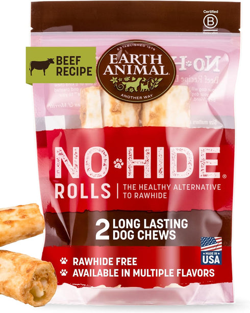 Earth Animal No Hide Chews - Long Lasting Rawhide Free Medium Dog
