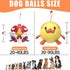 Dog Toys Soccer Ball with Straps - Interactive Tug of War Toy, Durable Dog Balls for Medium & Large Dogs (Duck, 8 Inch)