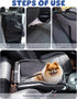Roetelo Backpack 12 lbs Dog Car Seat for Small Dogs, Portable Center Console Dog Car Seat, Pet Travel with Safe