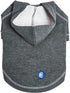 Blueberry Pet Essentials Charcoal Grey Dog Hoodie – 12 inch Cotton-Blend Sweatshirt with Hood, Machine-Washable