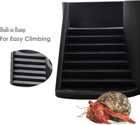 Swimming 2-in-1 Dual Zone Hermit Crab Pool, Soaking Tub for Fresh & Salted Water. Hermit Crab Food Bowl & Bath Tub