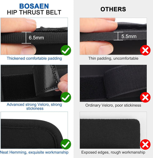 Hip Thrust Belt - Dumbbell Belt with Non-slip Padding for Safety and Easy Use with Weights