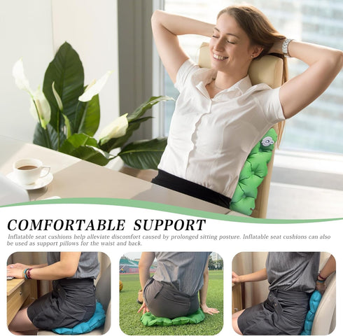 Tifuld Inflatable seat Cushion-Travel Cushion Lnflatable Portable Air Sitting Pad for Stadium Camping OfficeCan also be