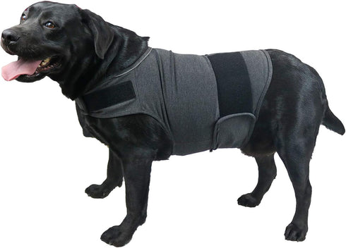 Breathable Dog Shirt for Thunderstorm, Anxiety Vest Jacket Wrap, Puppy Calming Coat for Anxiety Relief (XL, Grey)