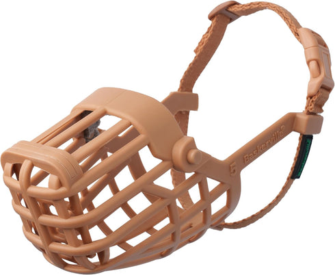 BASKERVILLE CLASSIC BASKET MUZZLE, Breathable Dog Training Muzzle for Medium Dogs, Prevents Biting and Food Waste