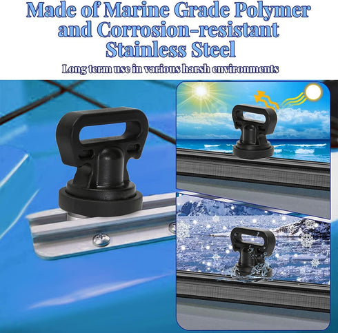 Tie Downs Track Mount for Kayak, Vertical Tie Downs for Cooler, Crate & Accessories, 4 Pack