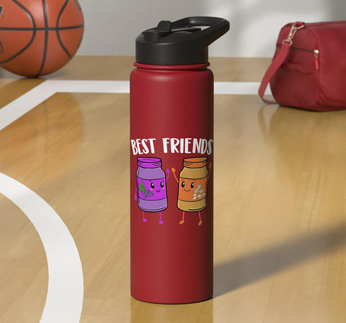 Peanut Butter Shirts Best Friends - Peanut Butter Lover Jelly Stainless Steel Insulated Water Bottle