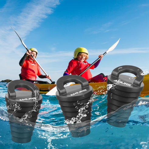 Small Kayak Scupper Plugs Kit with 12Pcs Universal Drain Hole Stoppers and Silicone Handle for Canoe Boat