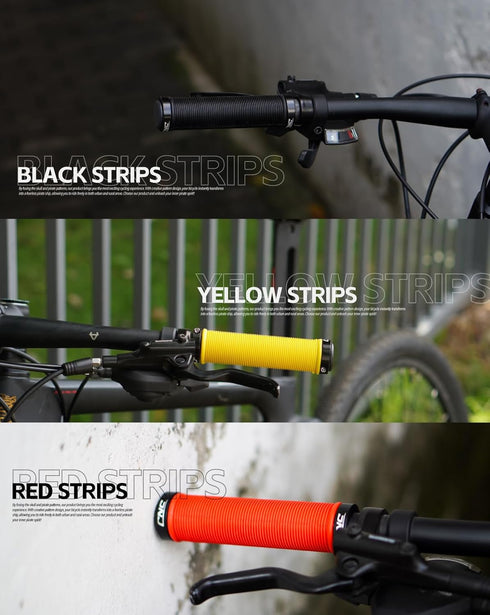 Mountain Bike Grips, MTB Grips for Bicycle, Available in Black/Blue/Yellow/Red/Green