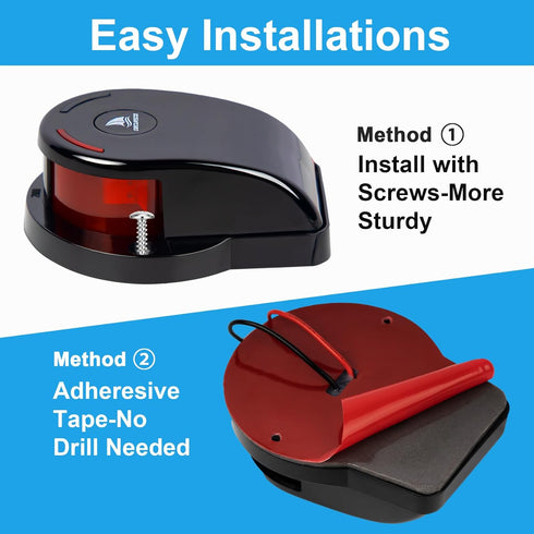 Obcursco Boat Navigation Lights LED IP67 Waterproof Red and Green Lights for Boats Marine Bow Stern