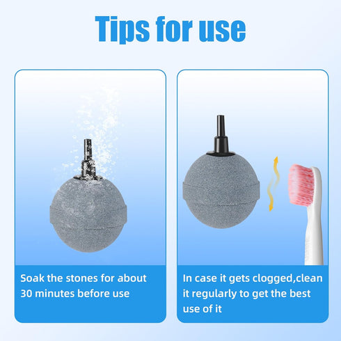 AQUANEAT 4 Pack Air Stones for Ponds, Long Lasting Aerator Oxygen Diffuser for Aquariums