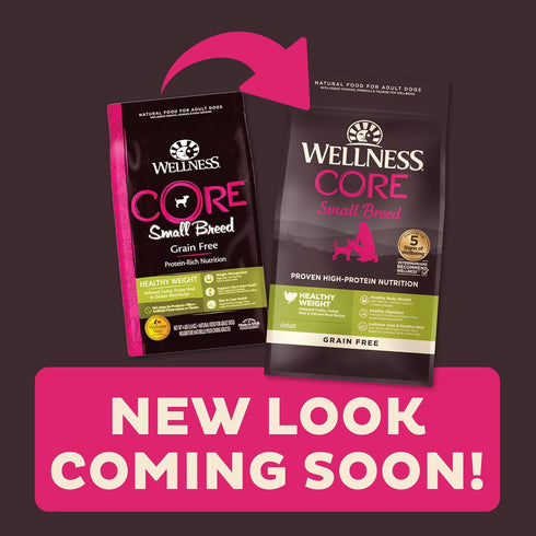 Wellness CORE Natural Grain Free Dry Dog Food, Small Breed Healthy Weight, 4-Pound Bag