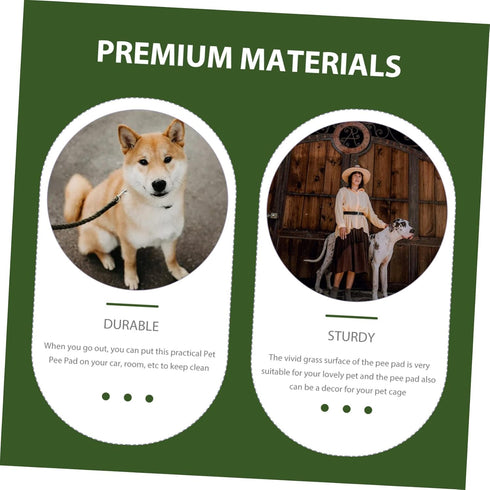 Pet Mat Dog Grass Pad with Tray - Reusable Pee Pads and Artificial Grass for Pets