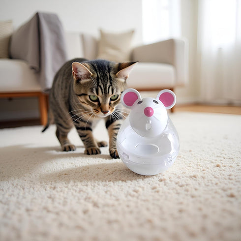 SquarezhenBo Mouse Shape Interactive Toys for Cats Toy,Play Cat Toy Pet Cat,Kitte Treat Holder Food Storage Dispenser