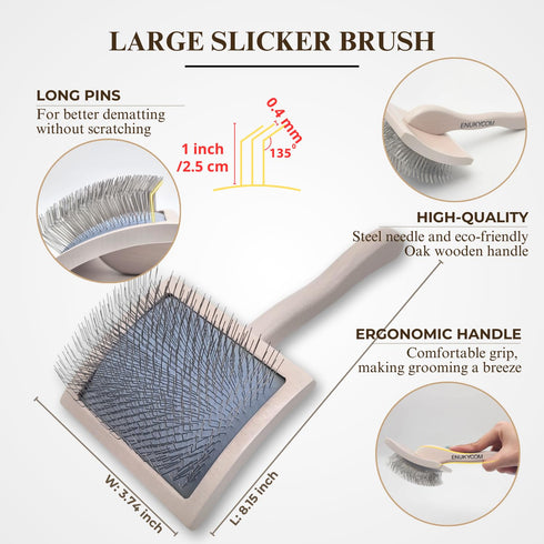 Specialized Grooming Tool for Great Pyrenees and Doodles (Goldendoodles, Poodles & Labradoodles) - Dog Slicker Brush