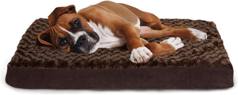 Furhaven Cooling Gel Dog Bed for Medium/Small Dogs | Removable Washable Cover, Up to 35 lbs - Chocolate