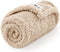 Luciphia Premium Fleece Dog Puppy Blanket, Soft Sherpa Calming Cat Blanket Throw for Small Medium Dog Cat (Beige, 30x20