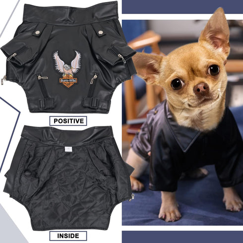 Warm Winter Dog Coat for Small and Medium Dogs - Windproof Waterproof Puppy Jacket - Black Large