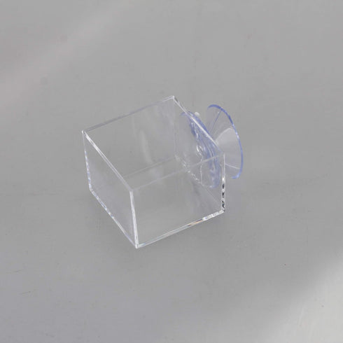 Crapelles 4 Pcs Mini Insect Water Dish, Transparent Plastic Small Reptile Feeding Feeder for Crickets and Worms