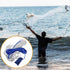 4ft/1.2m Hand Thrown Cast Net for Fishing with Weighted Steel Sinkers, Single Monofilament Mesh, Freshwater