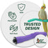 Sweet Feet & Beak Safety Pumice Bird Perch, X-Small 1/2" x 6", Purple - Lightweight Grinding Perches for Healthy Beak &