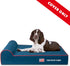 Replacement Outer Cover Only for Orthopedic Memory Foam Dog Bed - Washable Oxford Fabric, Large (Blue with Red Piping)
