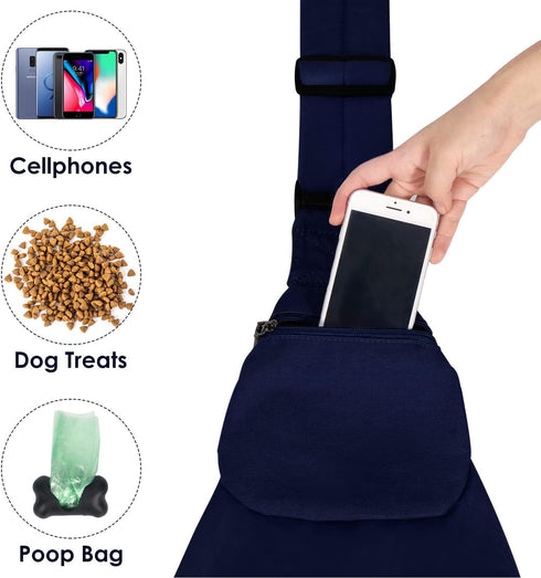 Lukovee Pet Sling, Adjustable Hand Free Dog Carrier, Breathable Cotton Tote Bag for Small Pets