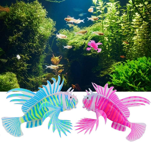 TOPINCN 2Pcs Fake Fish for Aquarium, Floating Luminous Artificial Fish Tropical Fish Decorations