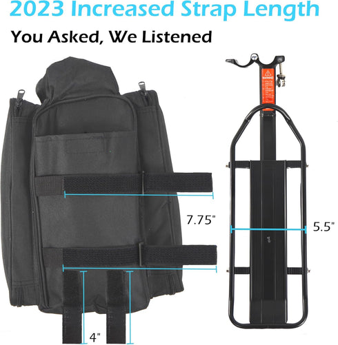 Lumintrail Bike Rack Bag, Expandable Rear Trunk Bicycle Carrier with Waterproof Rain Cover, 13L