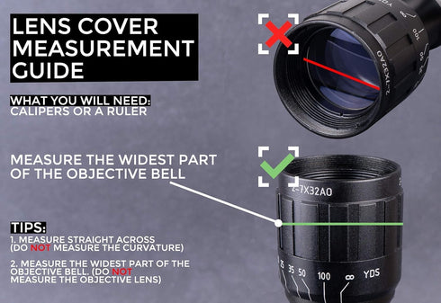 Monstrum Flip Up Scope Lens Cover with Anti-Reflection Device
