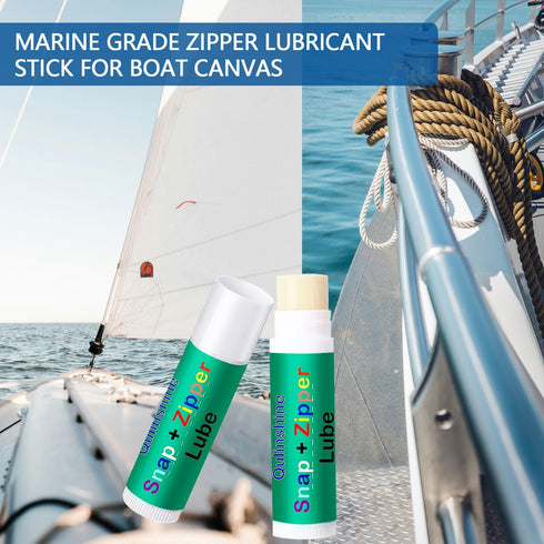 Qulinshine Backpacks Zipper Wax and Snap Lube Stick Tube for Boat Accessories, Marine Zipper Lubricant Stick, Zip Lube