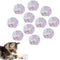 AUEAR 20 Pack Dye Free Cat Crinkle Balls 2" Mylar Sounds Shiny Glitter for Cats