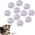 AUEAR 20 Pack Dye Free Cat Crinkle Balls 2" Mylar Sounds Shiny Glitter for Cats