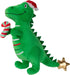 Fringe Studio Pet Toy, REX-MAS is HERE! Green Rex Plush Dog Toy,