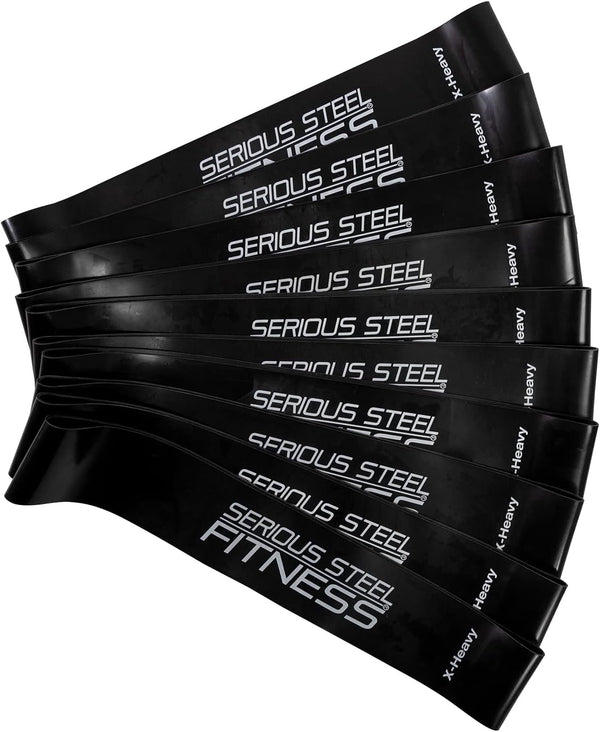 Serious Steel Fitness Mini Resistance Loop Bands | 12" Exercise Workout Bands, Rehab and Prehab Stretch Bands