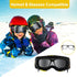 Kids Ski Goggles, Snowboard Goggles for Youth Boys Girls, OTG Anti-fog Goggles with Non-Slip Strap