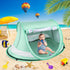 50+ Baby Beach Tent,Large Pop Up Beach Tent Sun Shade for Beach,Portable Baby Travel Tent with Mosquito Net,Indoor Baby