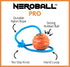 K-9 2.75 Nero Ball Pro Dog Training Ball on Rope Heavy-Duty Natural Rubber Reward & Tug Toy with Nylon Throw Handle