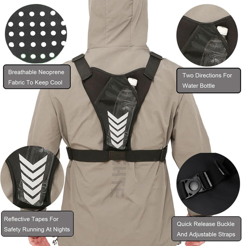 Lightweight Outdoor Chest Bag for Men, EDC Pack with Water Bottle Pocket for Hiking, Cycling