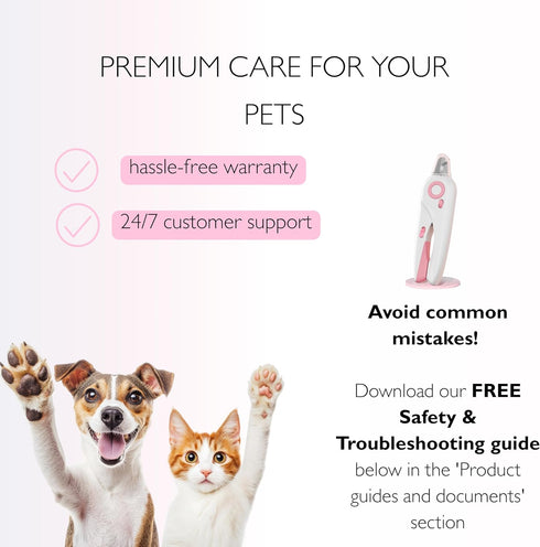 Generic 4-in-1 Trimmer Dog Nail Clippers with Light - Safe Pet Nail for Dogs & Cats, All Breeds - Sharp Stainless Steel