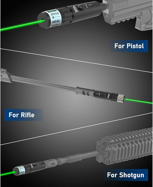 UUQ Professional Laser Bore Sight Kit Green Laser with 32 Adapters for 0.17 to 12GA