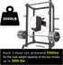 SELEWARE Solid Steel J Hooks for 2" x 2" or 3" x 3" Tube Power Cage, Set of 2 Barbell Holders
