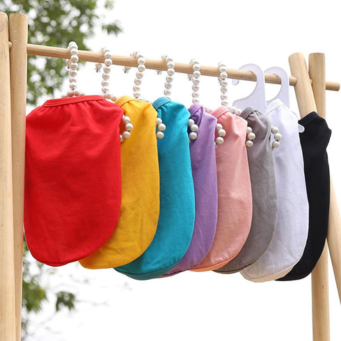 Dog Shirt Vest Clothes for Small Dogs, Summer Solid Stretchy Puppy T-Shirts, Soft Cool Breathable Lightweight Dog