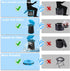 19.7"H XXL Portable Toilet - Adjustable Foldable Camping Toilet, Luggable Loo with Lid, Strap,Toilet Bag for Camping