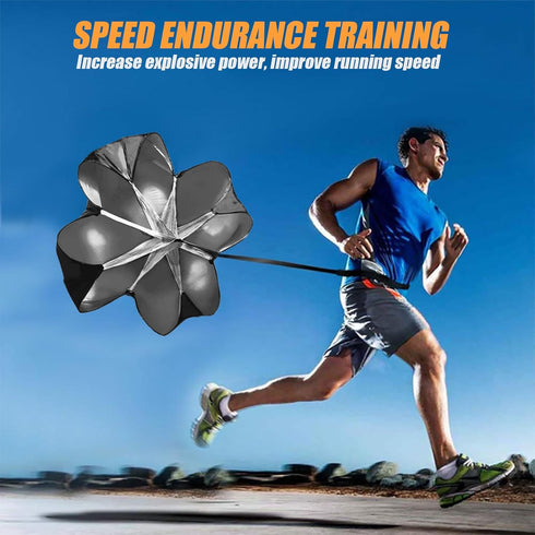 Running Speed Training - 56 Inch Resistance Parachute for Sprint Chute Soccer Football Speed Drills
