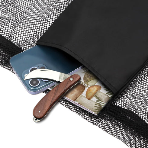 Durable Mesh Mushroom Foraging Bag with Pouch & Basket