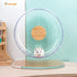Niteangel Super-Silent Hamster Exercise Wheel, Quiet Spinner with Adjustable Stand for Small Animals (S, Transparent)