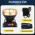 Superbright LED Coon Hunting Light, Waterproof Headlamp Rechargeable Searchlight Adjustable Gold Head Troch for Fishing
