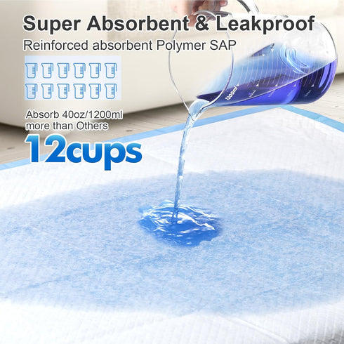 4XL 36 36 6-Layer 45 Count Upgraded Dog Pee Pads, x Extra Large Single-Pad Coverage, Designed for Multi-Dog Homes